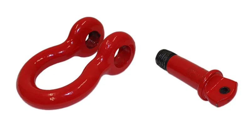 Fishbone Offroad D Ring 3/4In Red 2 Piece Set - Back View