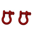 Load image into Gallery viewer, Fishbone Offroad D Ring 3/4In Red 2 Piece Set - Installation View