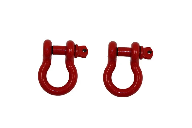 Fishbone Offroad D Ring 3/4In Red 2 Piece Set - Installation View