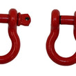 Load image into Gallery viewer, Fishbone Offroad D Ring 3/4In Red 2 Piece Set - Main Product View