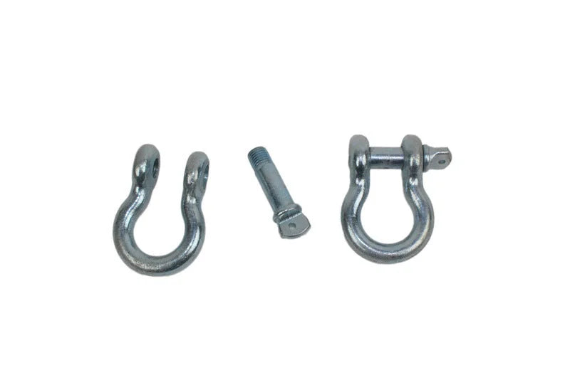 Fishbone Offroad D Ring 3/4In Zinc 2 Piece Set - Back View