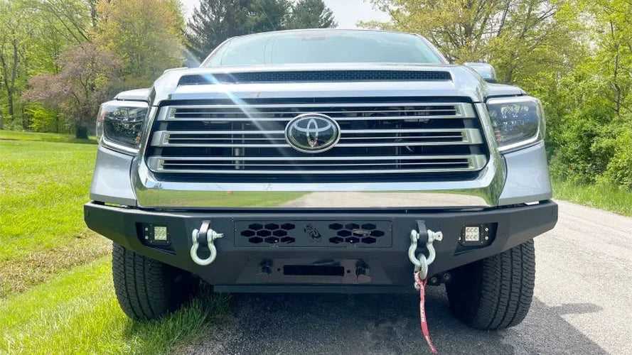 Fishbone Offroad 14-21 Toyota Tundra Front Bumper - Black Texture - Side View