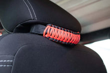 Load image into Gallery viewer, Fishbone Offroad Head Rest Paracord Grab Handles Red - Side View
