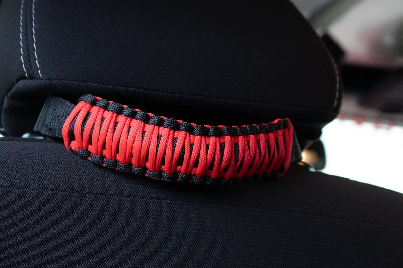 Fishbone Offroad Head Rest Paracord Grab Handles Red - Additional View 5