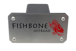 Fishbone Offroad Hitch Cover - 2In Hitch - Black Powdercoated Steel - Main Product View