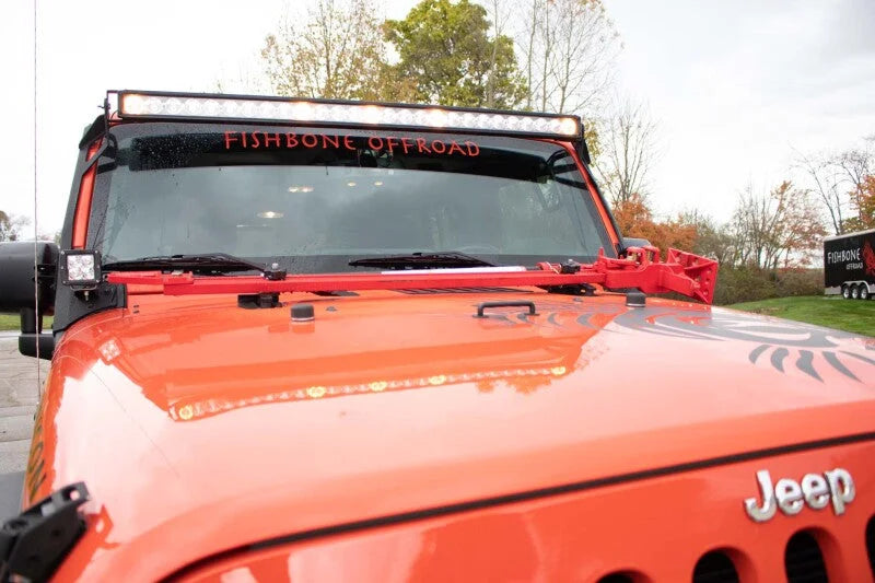 Fishbone Offroad Hood Mounted Hi-Lift Jack Mount JK/JL/JT - Additional View 8