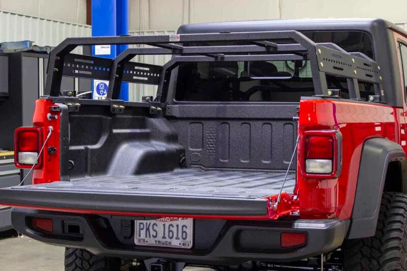 Fishbone Offroad Jeep Gladiator Tackle Bed Rack - Side View