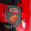 Load image into Gallery viewer, Fishbone Offroad Jeep Wrangler CJ YJ TJ Tail Light Covers - Black Textured Powdercoat - Back View