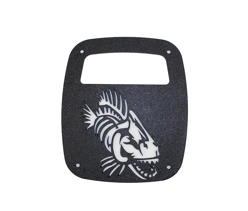 Fishbone Offroad Jeep Wrangler CJ YJ TJ Tail Light Covers - Black Textured Powdercoat - Additional View 5