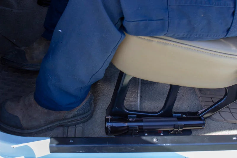 Fishbone Offroad Jeep YJ Front Seat Flashlight Mount - Installation View