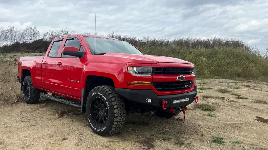 Fishbone Offroad 07-18 Chevrolet Silverado 1500/2500/3500 Double Cab Oval Side Steps -Black Textured - Additional View 7