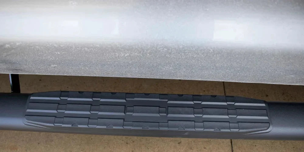 Fishbone Offroad 07-21 Toyota Tundra Crew Max Cab Oval Side Steps - Black Textured - Side View