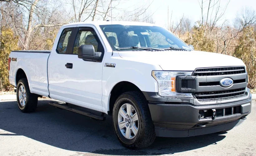 Fishbone Offroad 09-14 Ford F150 Super Crew Cab Oval Side Steps - Black Textured - Side View