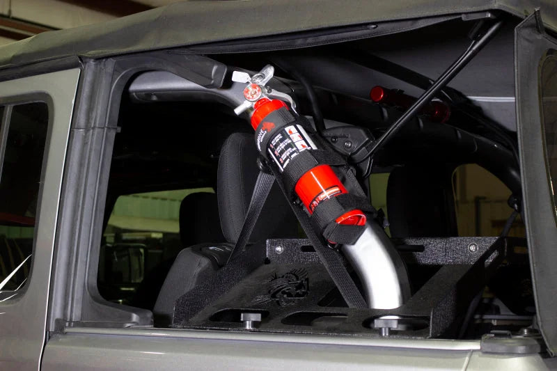 Fishbone Offroad Padded Roll Bar Black Fire Extinguisher Holder - Additional View 5