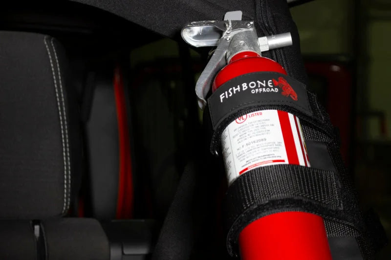 Fishbone Offroad Padded Roll Bar Black Fire Extinguisher Holder - Additional View 6