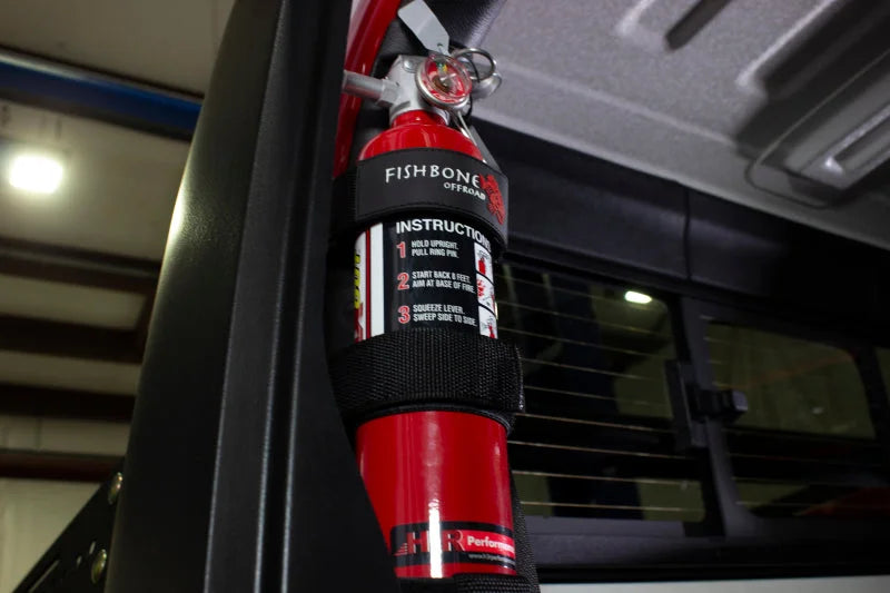 Fishbone Offroad Padded Roll Bar Black Fire Extinguisher Holder - Additional View 7