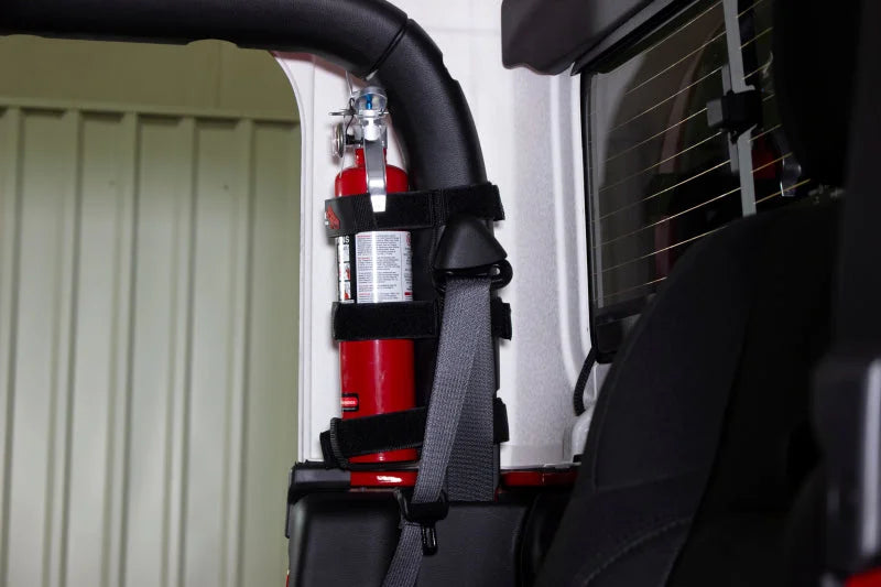 Fishbone Offroad Padded Roll Bar Black Fire Extinguisher Holder - Additional View 9