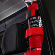 Load image into Gallery viewer, Fishbone Offroad Padded Roll Bar Red Fire Extinguisher Holder - Side View