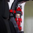 Load image into Gallery viewer, Fishbone Offroad Padded Roll Bar Red Fire Extinguisher Holder - Back View