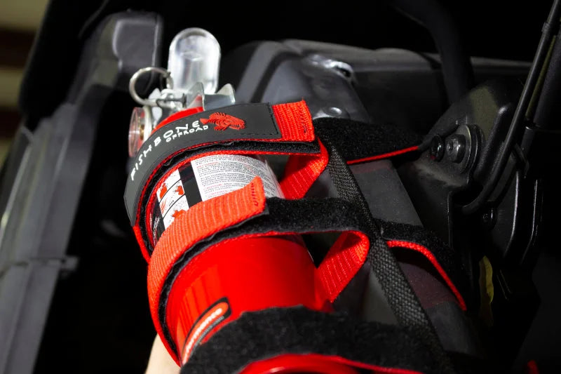 Fishbone Offroad Padded Roll Bar Red Fire Extinguisher Holder - Additional View 5