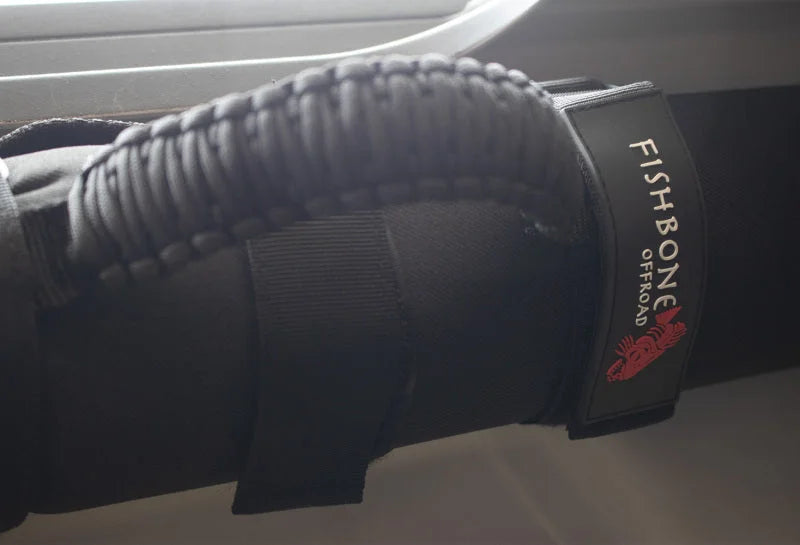 Fishbone Offroad Paracord Grab Handles w/Three Straps - Black - Side View