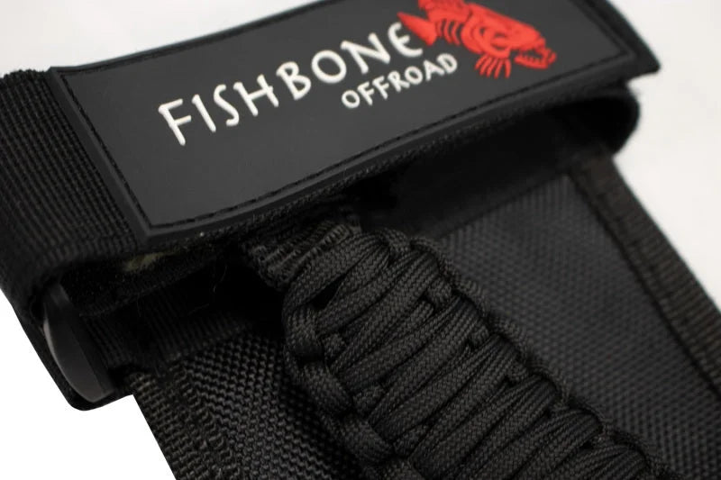 Fishbone Offroad Paracord Grab Handles w/Three Straps - Black - Installation View