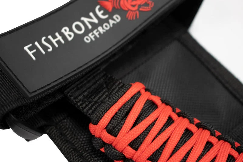 Fishbone Offroad Paracord Grab Handles w/Three Straps Red - Additional View 5