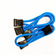 Load image into Gallery viewer, Fishbone Offroad Paracord Zipper Pulls 5 Pcs Cosmos Blue - Side View