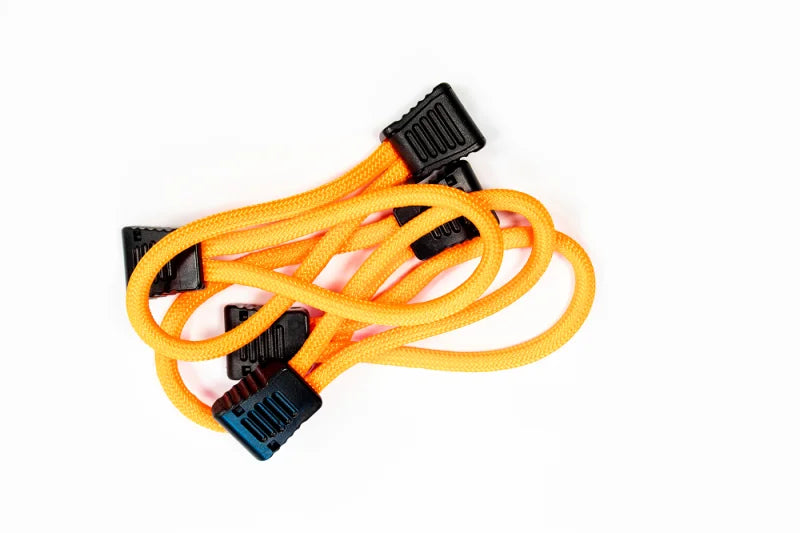 Fishbone Offroad Paracord Zipper Pulls 5 Pcs Neon Orange - Side View