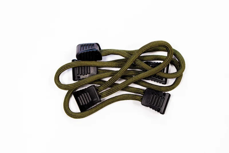 Fishbone Offroad Paracord Zipper Pulls 5 Pcs Olive Drab - Side View