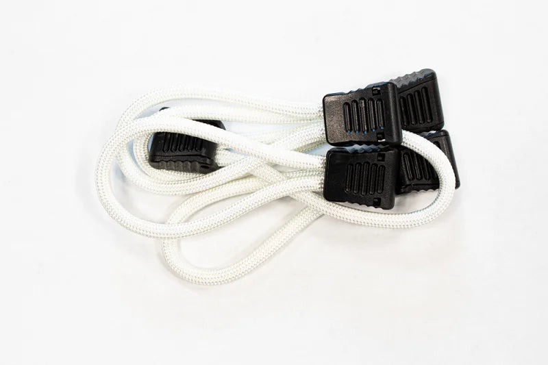 Fishbone Offroad Paracord Zipper Pulls 5 Pcs White - Side View