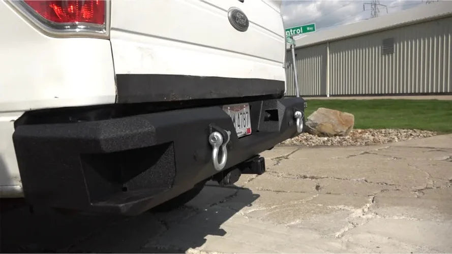 Fishbone Offroad 09-14 Ford F150 Rear Bumper - Black - Back View
