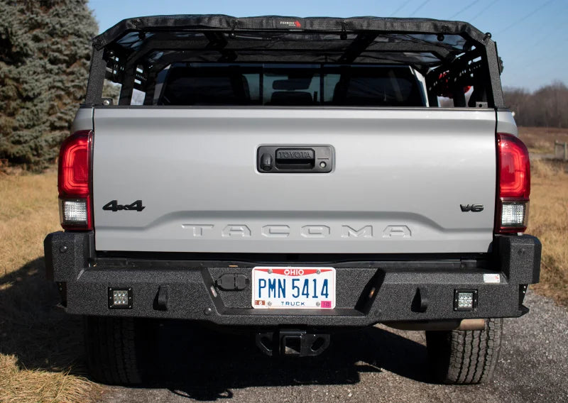 Fishbone Offroad Rear Bumper fits 2016-2023 Toyota Tacoma - Back View