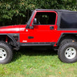 Load image into Gallery viewer, Fishbone Offroad Rock Slider W/Tube Step - Black Powdercoat fits Jeep LJ - Side View