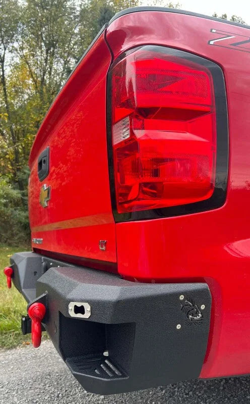 Fishbone Offroad Rockfish Rear Bumper fits 2014-2018 Chevy Silverado 1500 - Back View