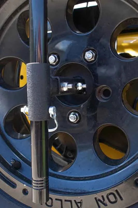 Fishbone Offroad Spare Tire Flag Mount - Side View