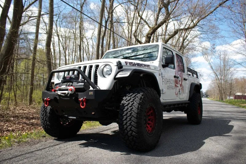 Fishbone Offroad Steel Front Fender Flares - Black fits 2018-2024 Jeep Wrangler JL / JLU - Side View