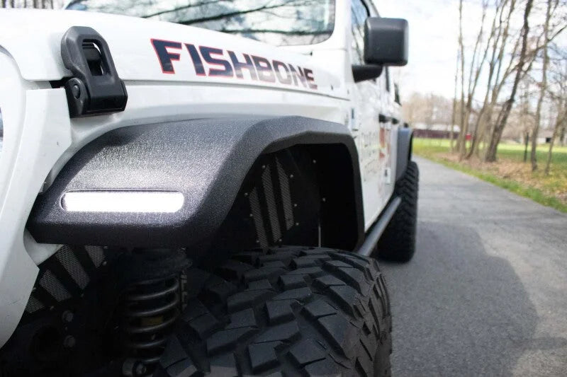 Fishbone Offroad Steel Front Fender Flares - Black fits 2018-2024 Jeep Wrangler JL / JLU - Additional View 5