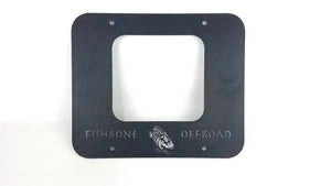 Fishbone Offroad 97-06 Jeep Wrangler TJ Tailgate Plate - Black Textured Powercoat Aluminum - Main Product View