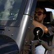 Load image into Gallery viewer, Fishbone Offroad Tube Door Mirror Billet Aluminum - Black Powdercoat - Back View