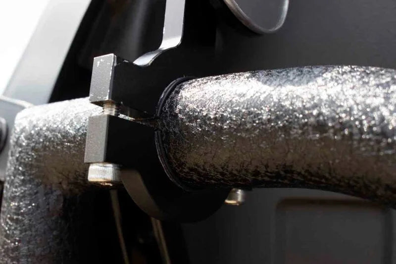 Fishbone Offroad Tube Door Mirror Billet Aluminum - Black Powdercoat - Installation View
