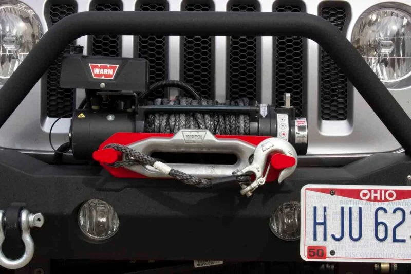 Fishbone Offroad Winch Line Hook Red Fishhook - Back View