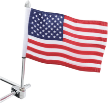 Load image into Gallery viewer, Flag Pole - With Flag - Tubular Mount Show Chrome - Main Product View