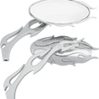 Load image into Gallery viewer, Flame Oval Mirror - Chrome DragSpecialties 76826C - Main Product View