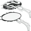 Load image into Gallery viewer, Flame Oval Mirror - Chrome DragSpecialties 76826C - Side View
