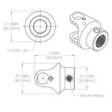 Load image into Gallery viewer, Flaming River 11/16"-36 X 1" DD UNIVERSAL BILLET-JOINT - Installation View