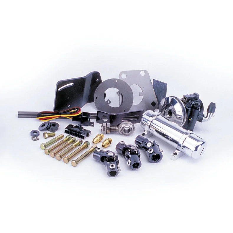 Flaming River 1967-70 MUSTANG POWER RACK CRADLE KIT: ORIGINAL SPINDLES - NO COLUMN - Kit Contents