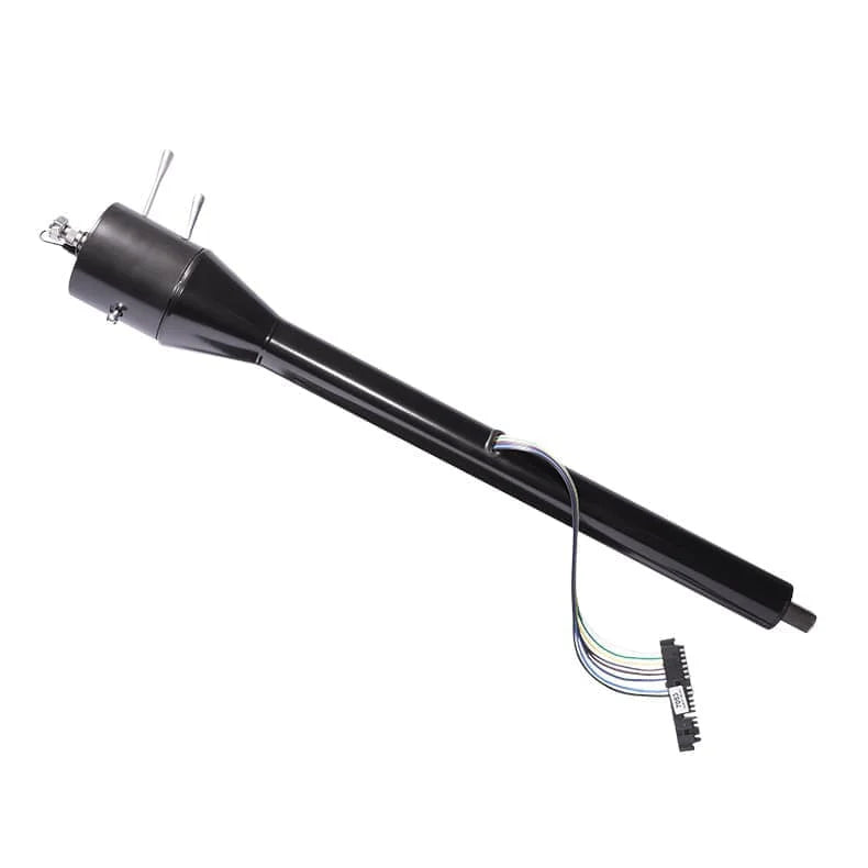 Flaming River 30" FLOOR SHIFT TILT COLUMN W/2" OD - BLACK POWDERCOAT FINISH - Back View