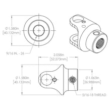 Load image into Gallery viewer, Flaming River 9/16"-26 X 3/4" DD UNIVERSAL BILLET-JOINT - Additional View 6