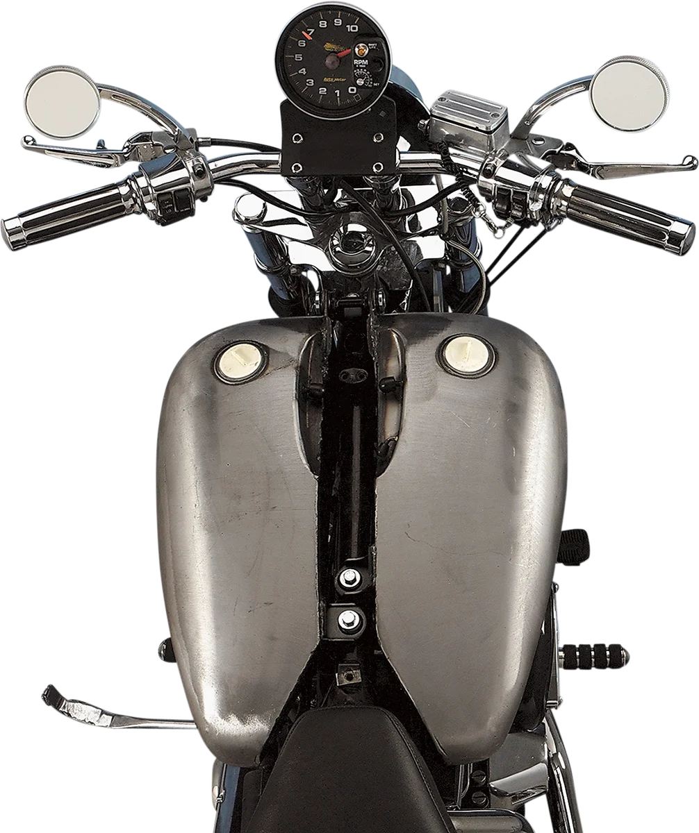 Flat-Side Gas Tank Set - 2" Extended - 5.2 Gallons DragSpecialties 11584-BX46 - Side View